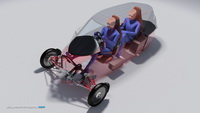 Inde® Solar Powered Amphibian Electric Car with Human Assistance