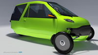 Inde® Solar Powered Amphibian Electric Car with Human Assistance