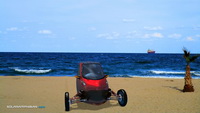 Inde® Solar Powered Amphibian Electric Car with Human Assistance